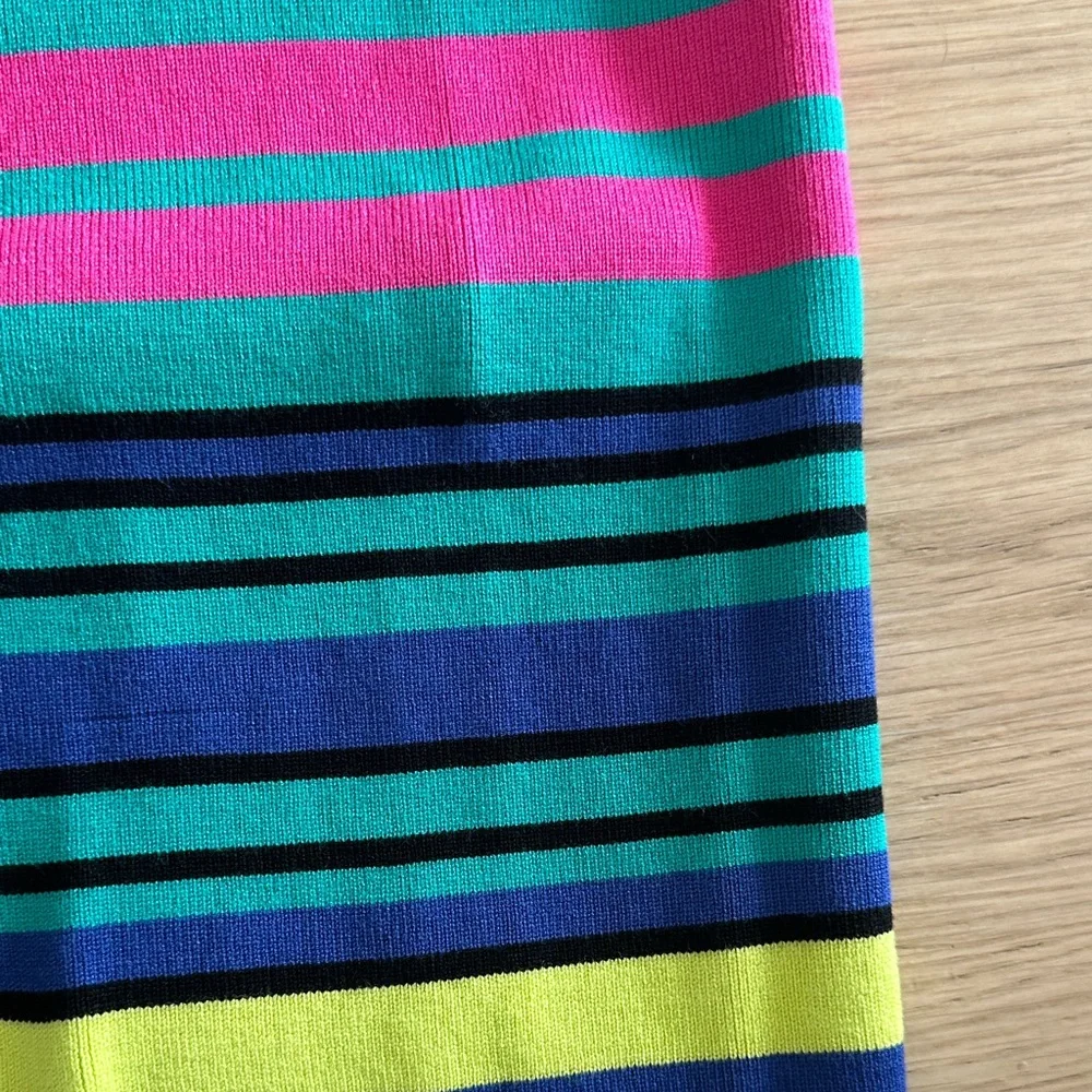 Striped Multicolor Women's Pencil Skirt - Picture 6 of 8